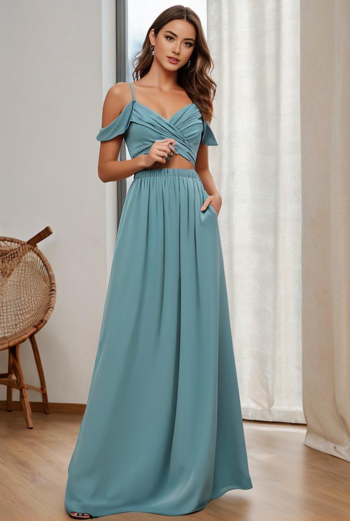 off shoulder spaghetti strap a line maternity dress 136072