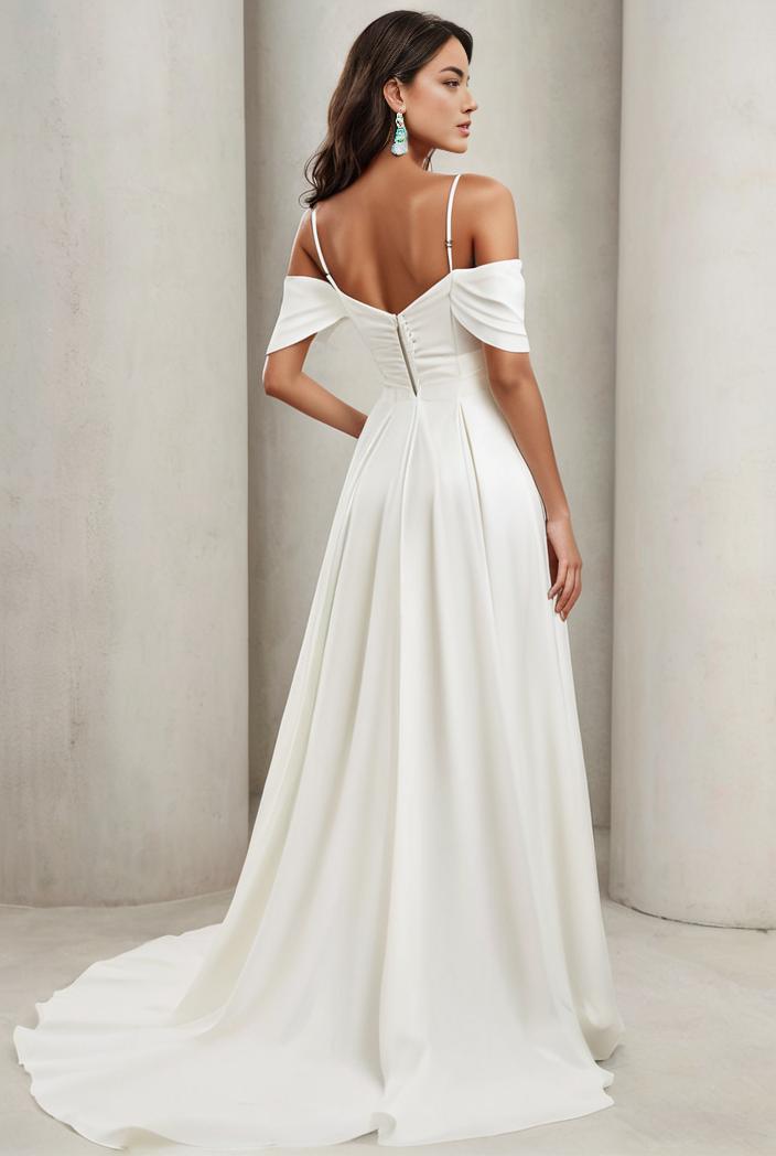 off shoulder spaghetti strap a line maternity dress 136088