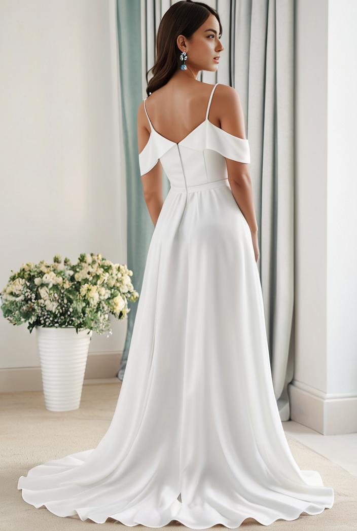 off shoulder spaghetti strap a line maternity dress 136090