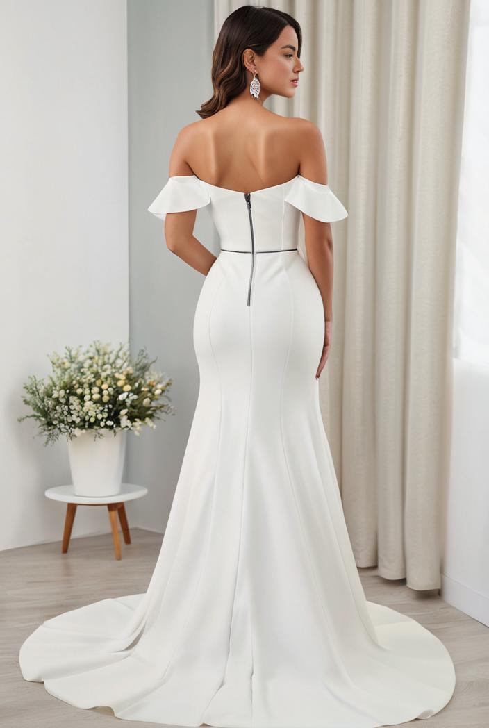 off shoulder spaghetti strap a line maternity dress 136095