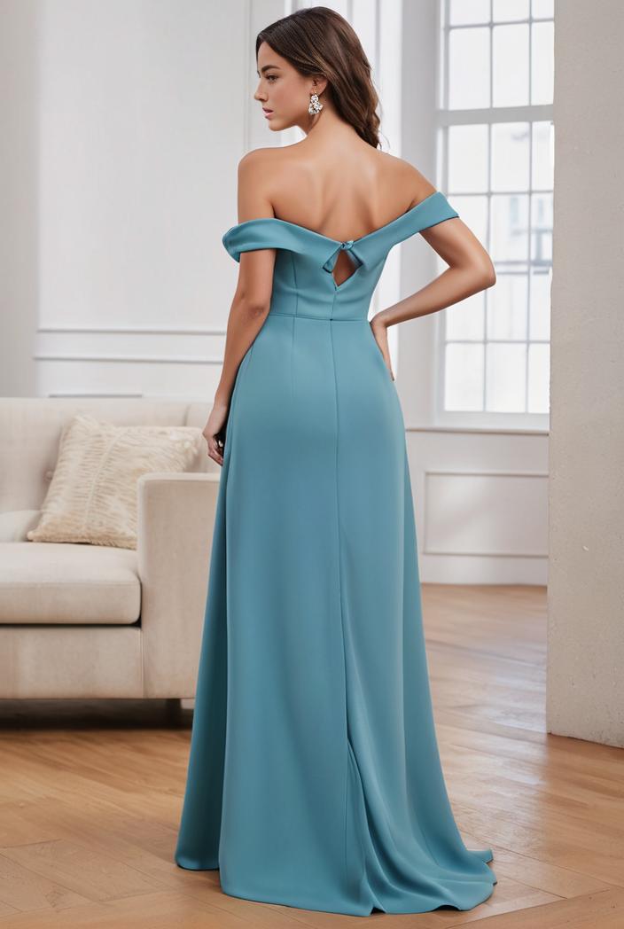 off shoulder spaghetti strap a line maternity dress 136097