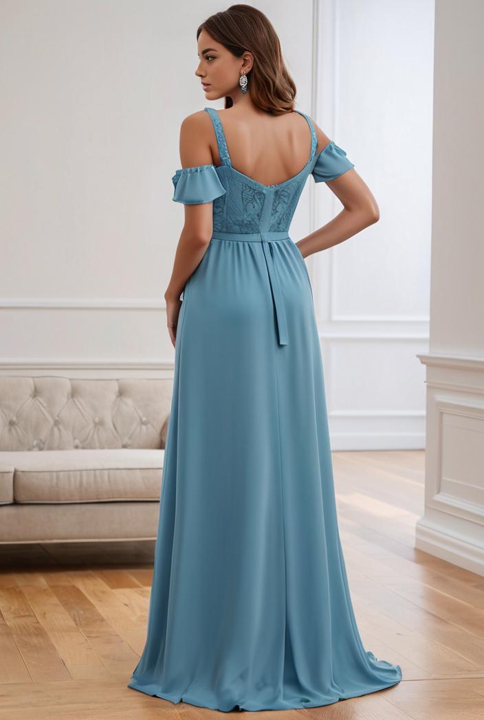 off shoulder spaghetti strap a line maternity dress 136098