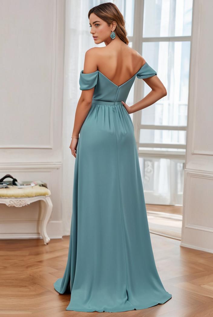 off shoulder spaghetti strap a line maternity dress 136101