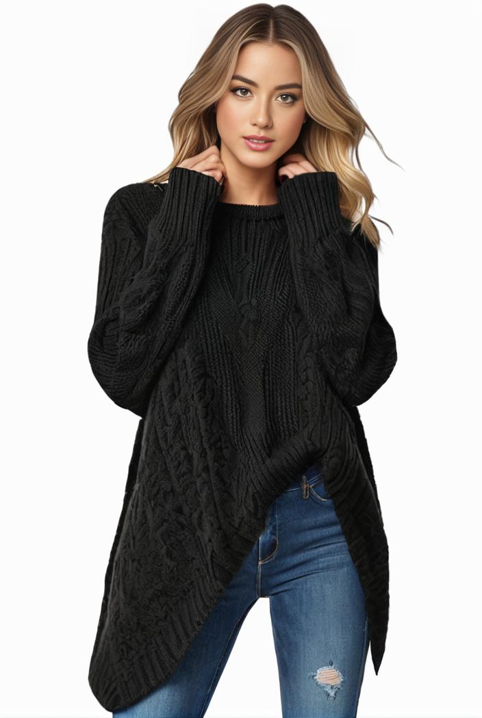plus size casual sweater women s plus solid tassel trim long sleeve cowl neck high stretch jumper 137421