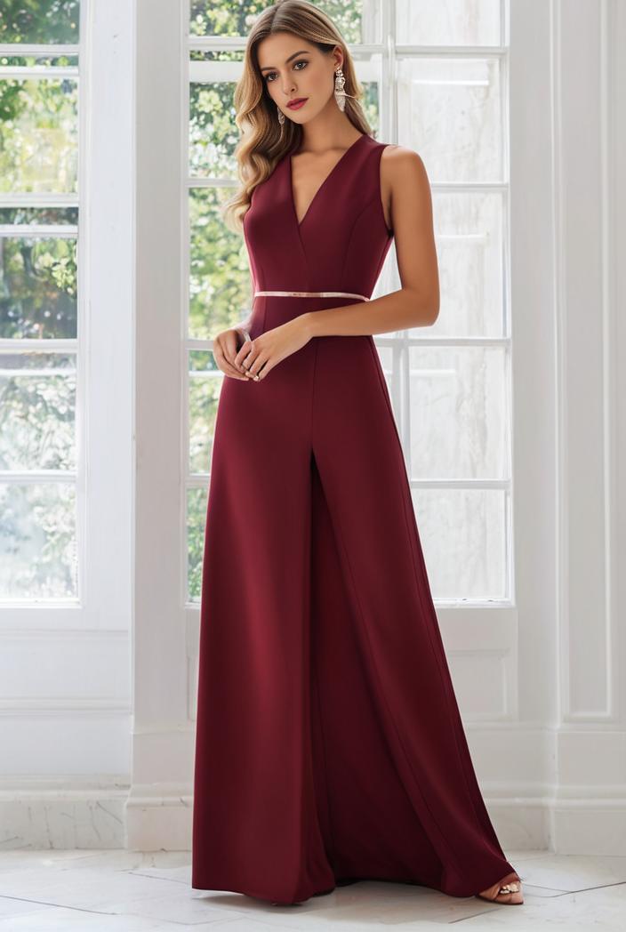 flowy chiffon one shoulder with three straps bridesmaid dress 126804