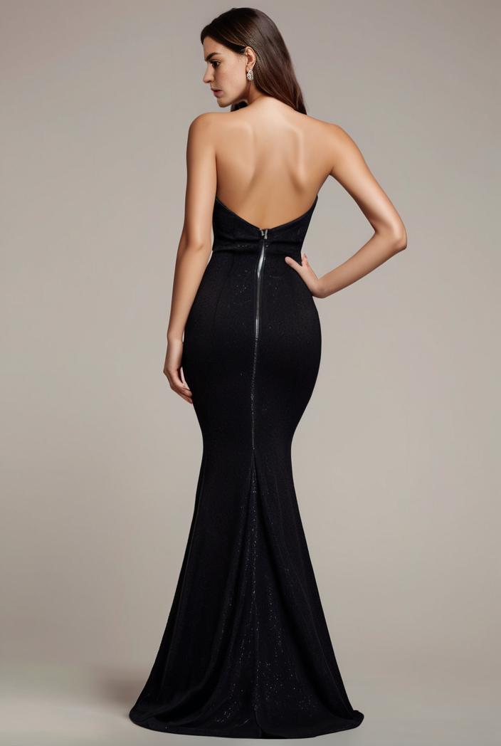 glitter spaghetti strap u veck open back bodycon stretchy evening dress 127029