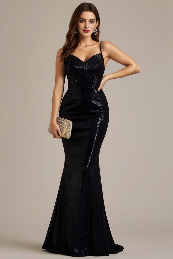 glitter spaghetti strap u veck open back bodycon stretchy evening dress 127035