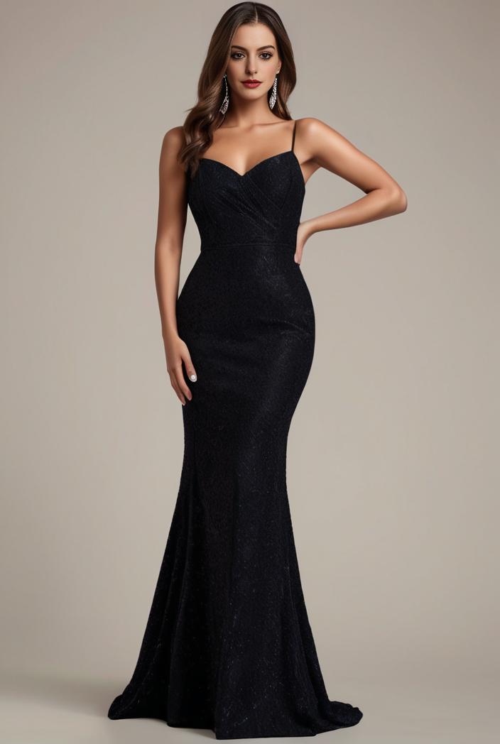 glitter spaghetti strap u veck open back bodycon stretchy evening dress 127037