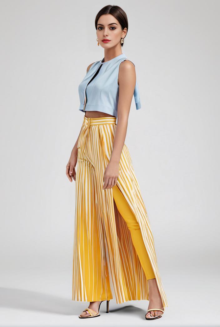 pleated high waist commuting temperament maxi dress 129022