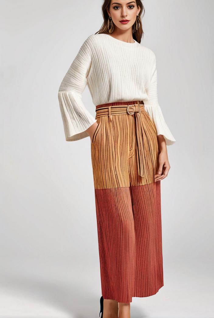 pleated high waist commuting temperament maxi dress 129031