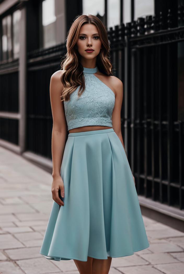 short lace halter neck backless chiffon homecoming dress 110412