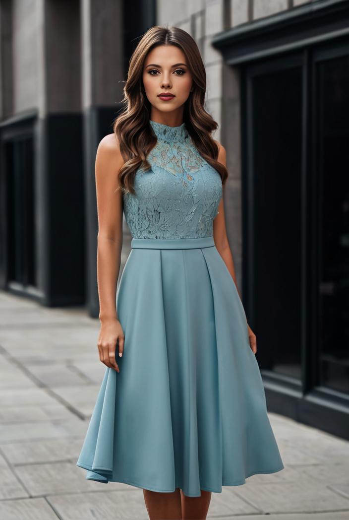 short lace halter neck backless chiffon homecoming dress 110413