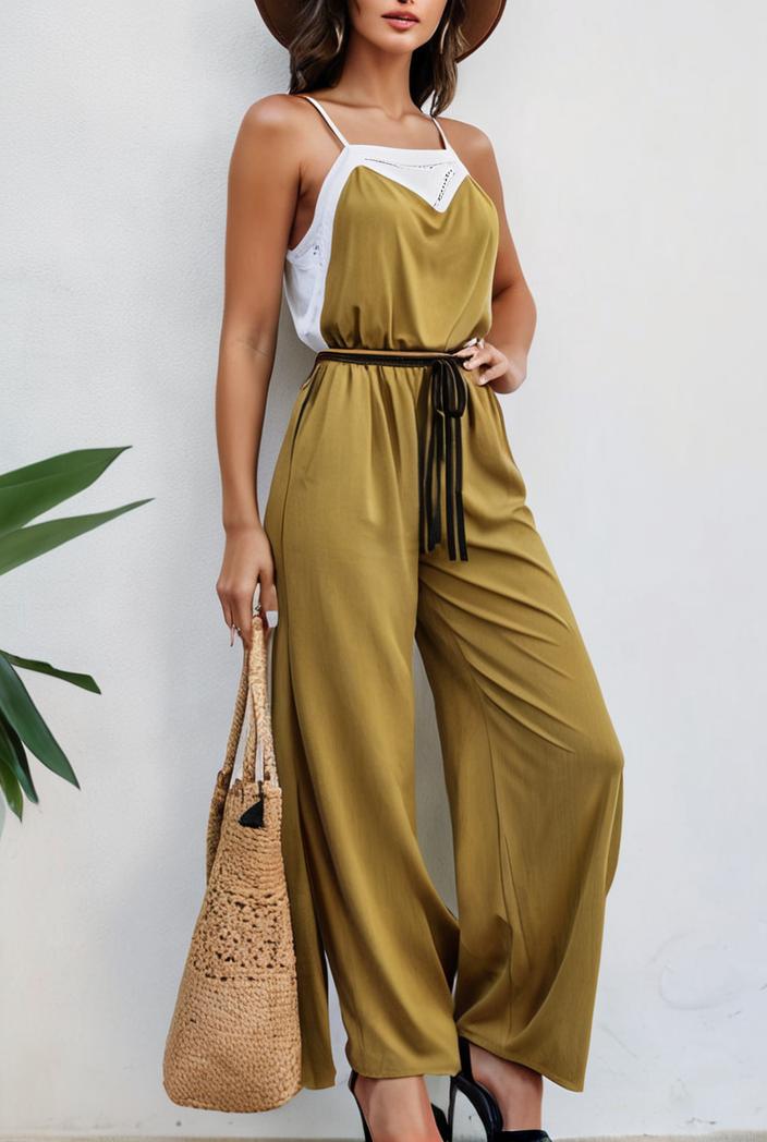 boho sleeveless long jumpsuit with pockets women s casual baggy overall 135924