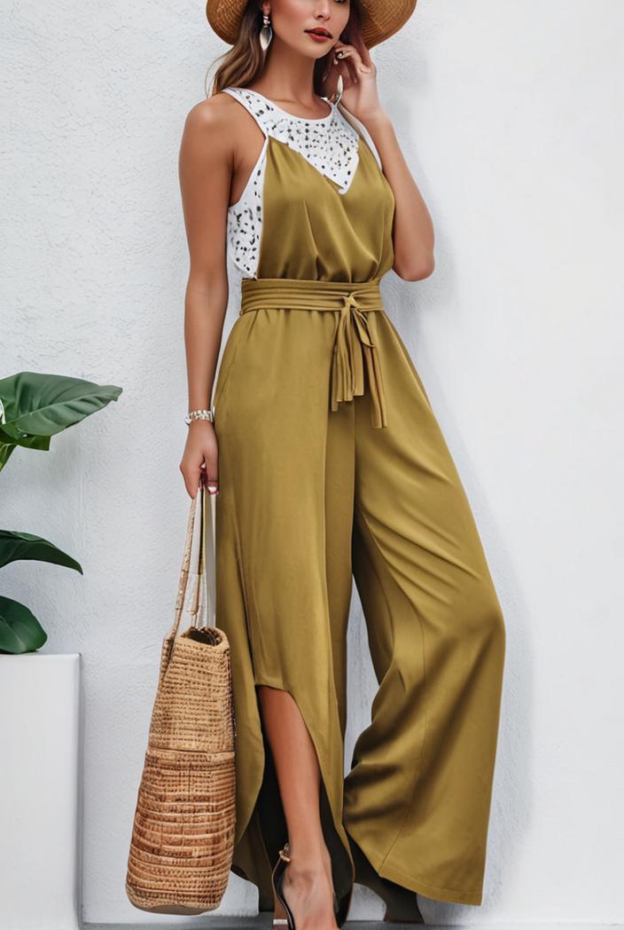 boho sleeveless long jumpsuit with pockets women s casual baggy overall 135925