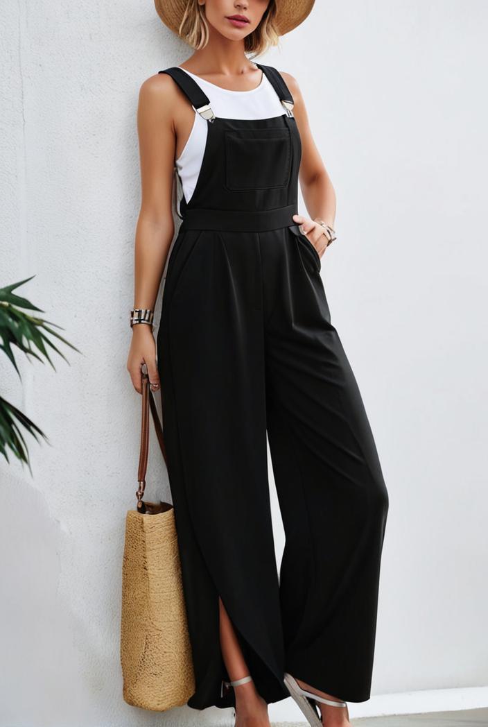 boho sleeveless long jumpsuit with pockets women s casual baggy overall 135927