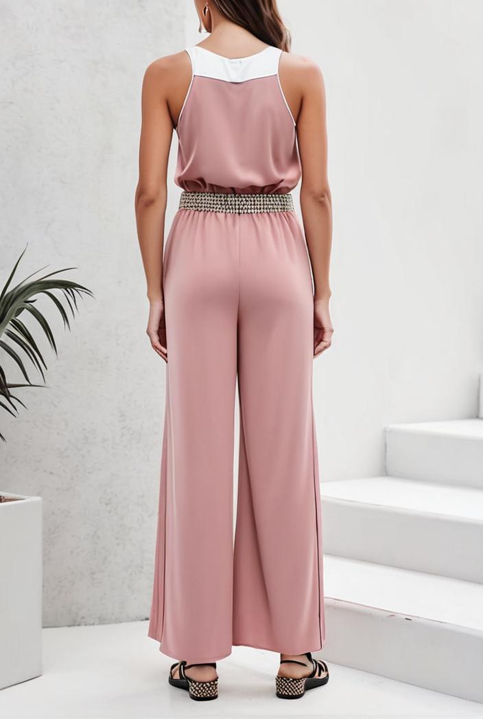 boho sleeveless long jumpsuit with pockets women s casual baggy overall 135958