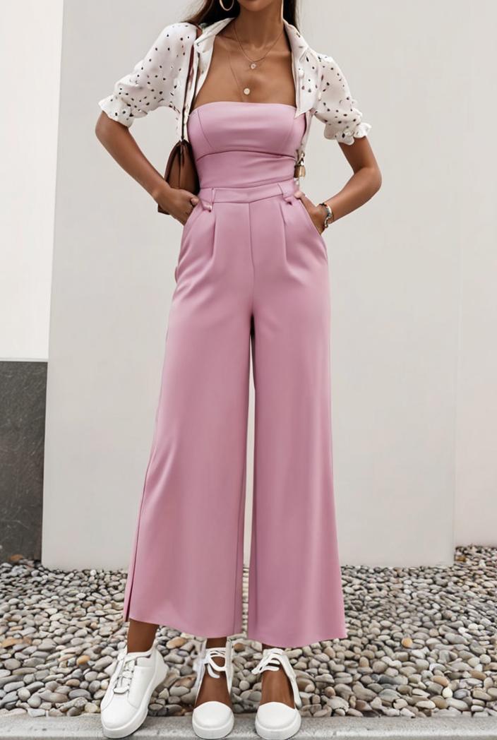 boho sleeveless long jumpsuit with pockets women s casual baggy overall 135969