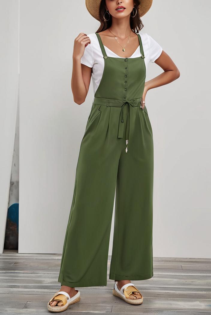 boho sleeveless long jumpsuit with pockets women s casual baggy overall 135975