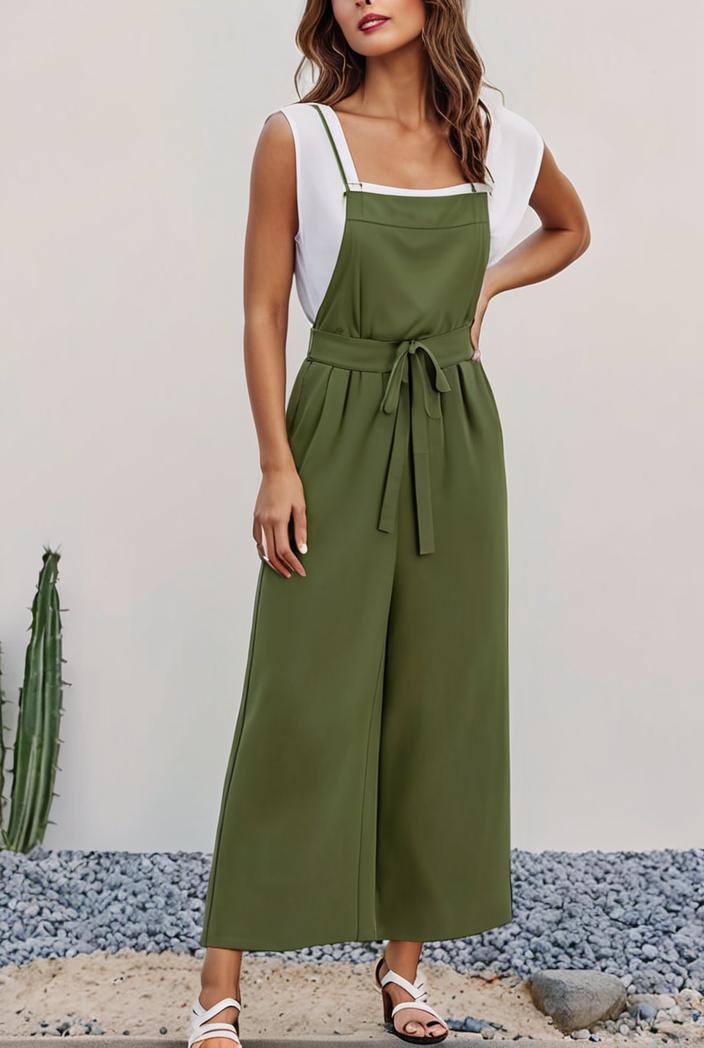 boho sleeveless long jumpsuit with pockets women s casual baggy overall 135980