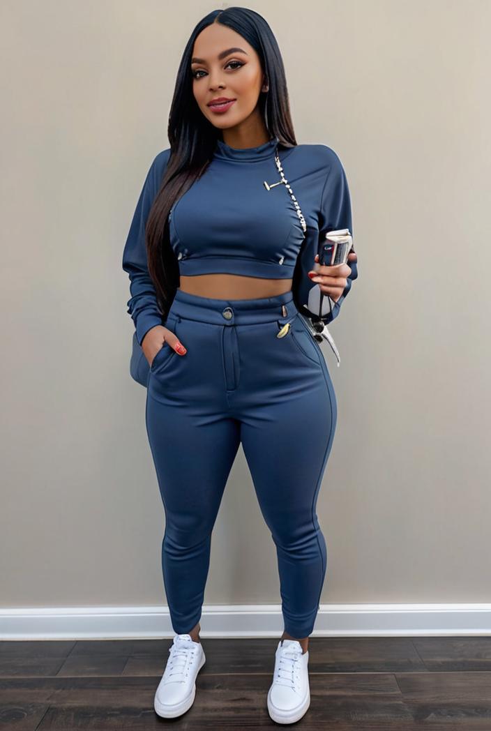 casual drawstring pants and hoodie combo set for women 137536