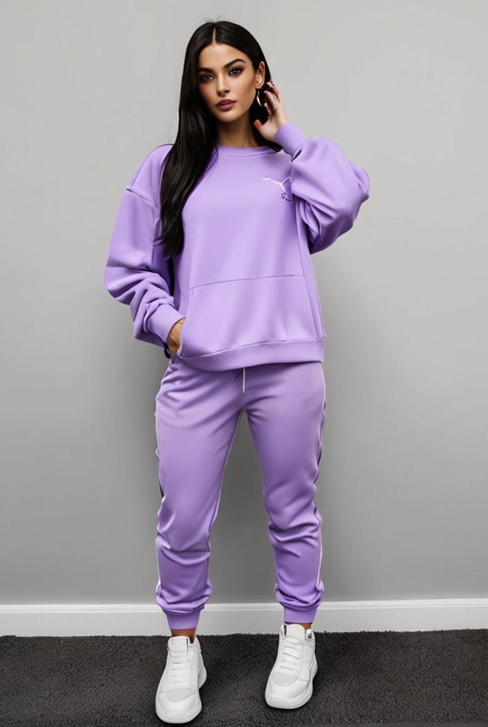 casual drawstring pants and hoodie combo set for women 137545