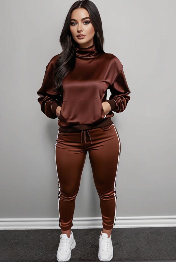 casual drawstring pants and hoodie combo set for women 137550