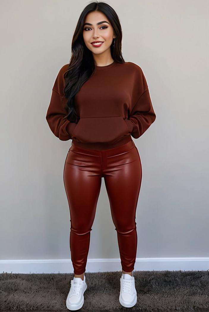 casual drawstring pants and hoodie combo set for women 137556