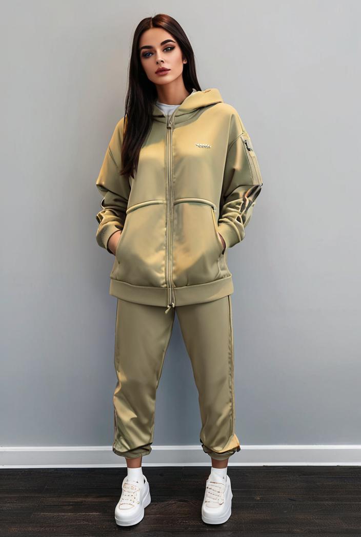 casual drawstring pants and hoodie combo set for women 137578