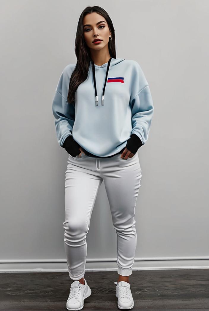 casual drawstring pants and hoodie combo set for women 137598