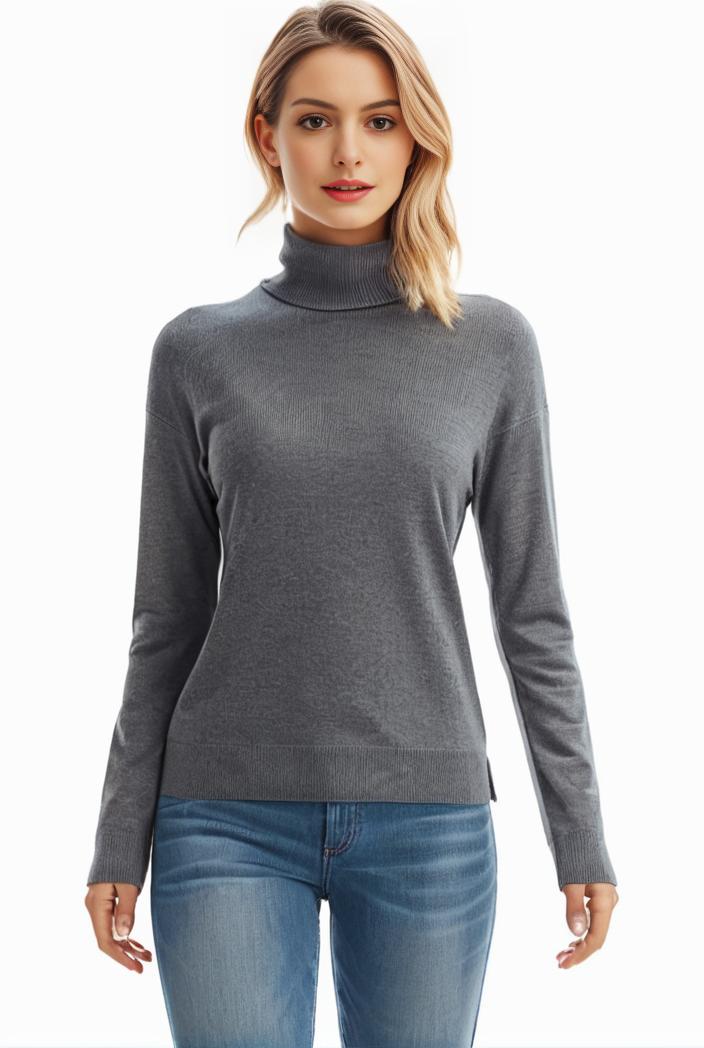 3 sets of turtleneck tees comfy long sleeve shirt perfect for spring autumn women s apparel 138292