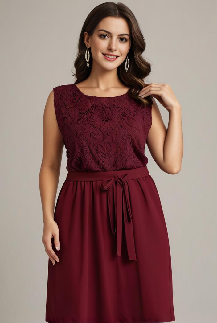 elegant chiffon maxi evening dress with lace cap sleeve 142788