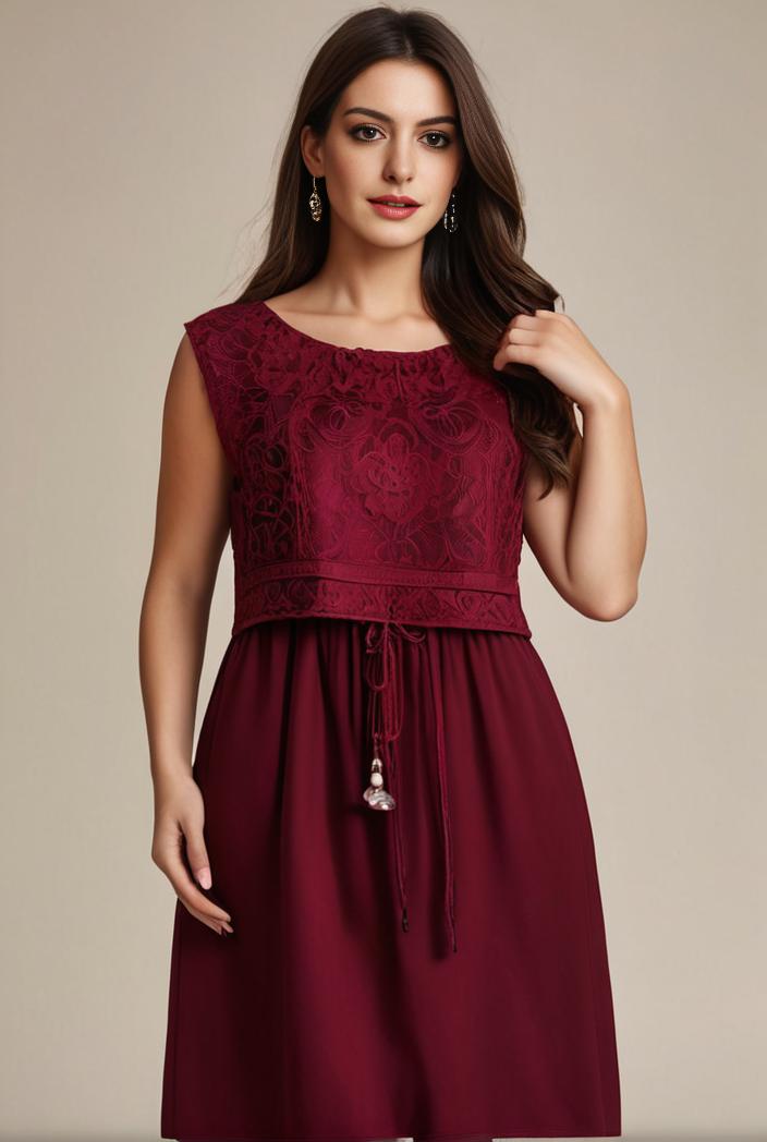 elegant chiffon maxi evening dress with lace cap sleeve 142790
