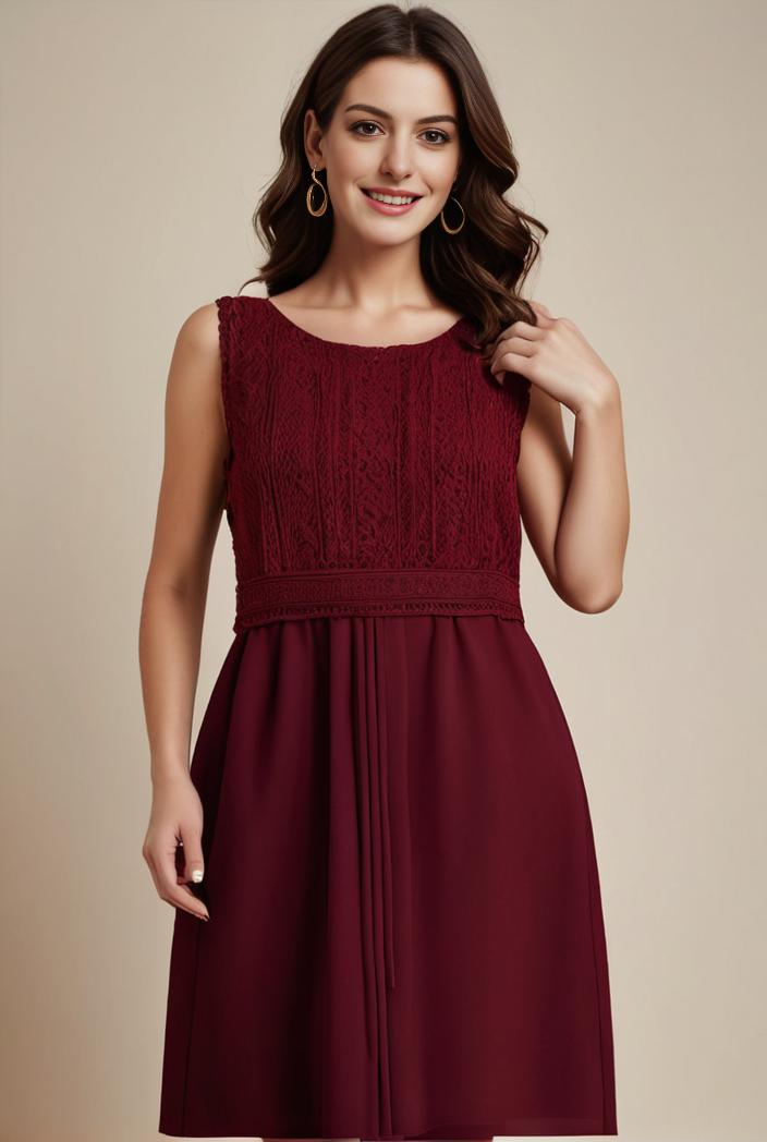 elegant chiffon maxi evening dress with lace cap sleeve 142792