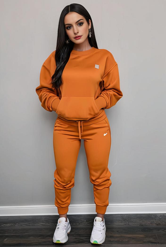 casual drawstring pants and hoodie combo set for women 141825