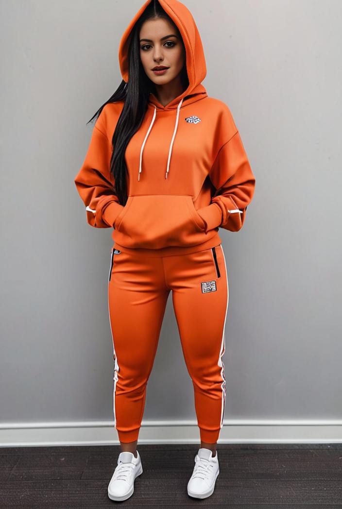 casual drawstring pants and hoodie combo set for women 141826