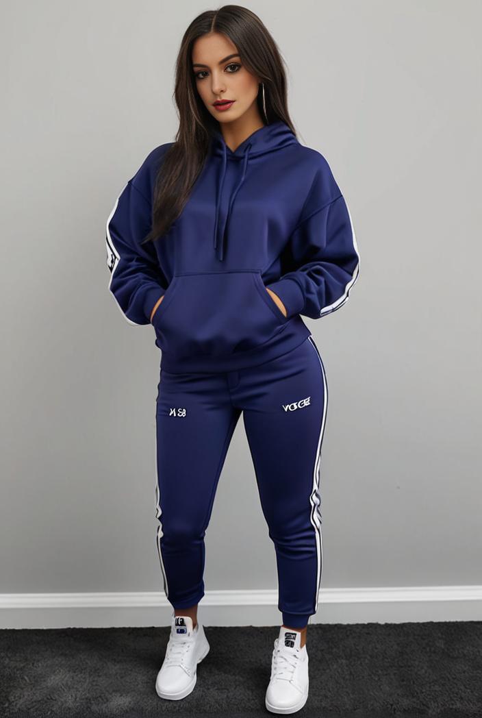 casual drawstring pants and hoodie combo set for women 141830