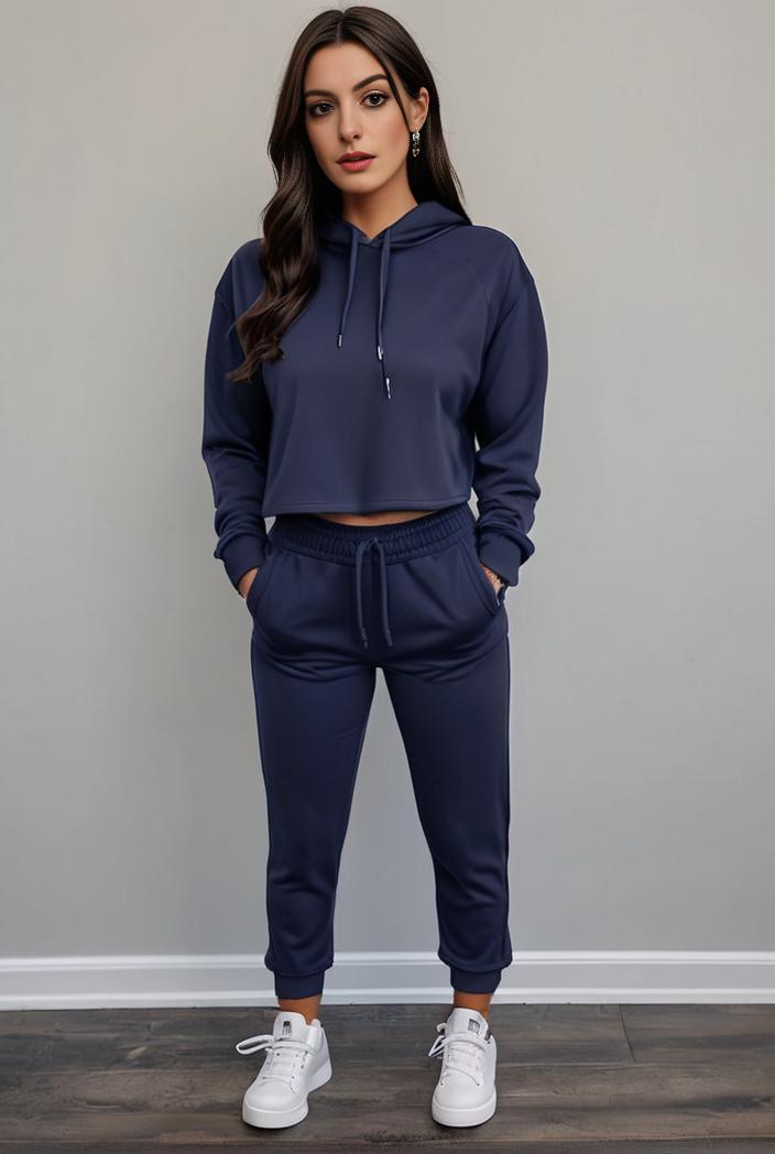 casual drawstring pants and hoodie combo set for women 141831