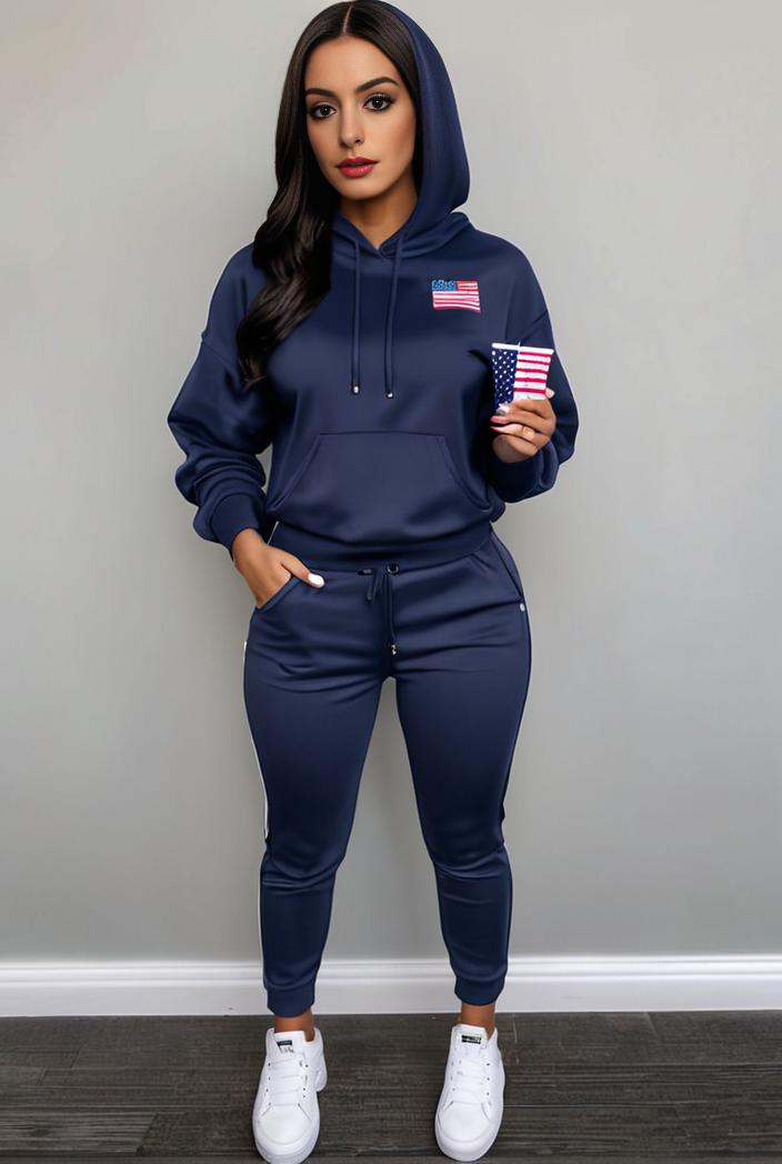 casual drawstring pants and hoodie combo set for women 141832