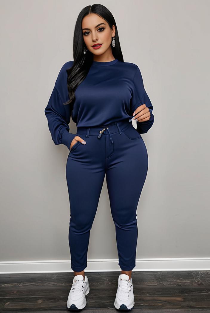 casual drawstring pants and hoodie combo set for women 141833