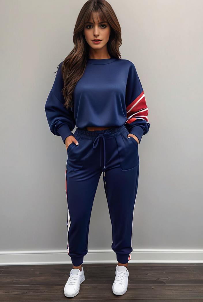 casual drawstring pants and hoodie combo set for women 141834