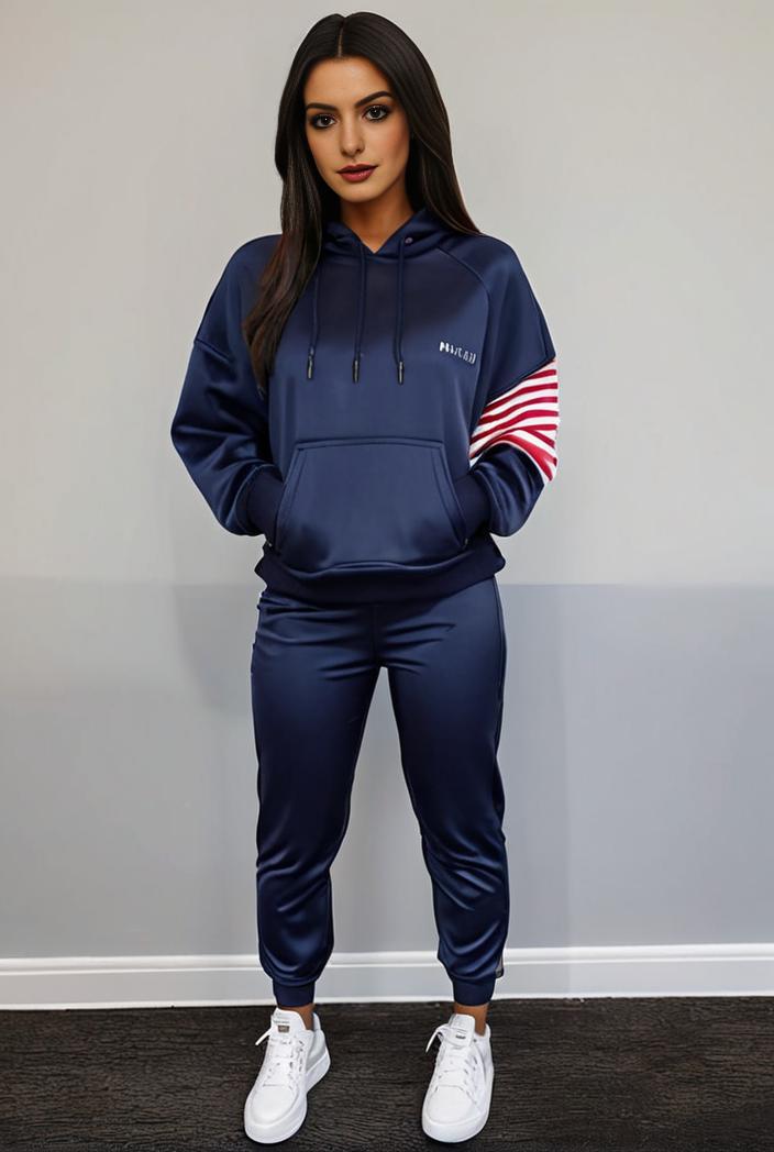 casual drawstring pants and hoodie combo set for women 141836