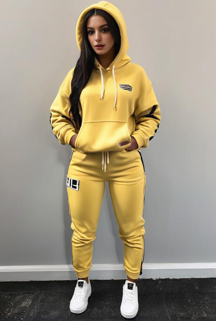 casual drawstring pants and hoodie combo set for women 141838