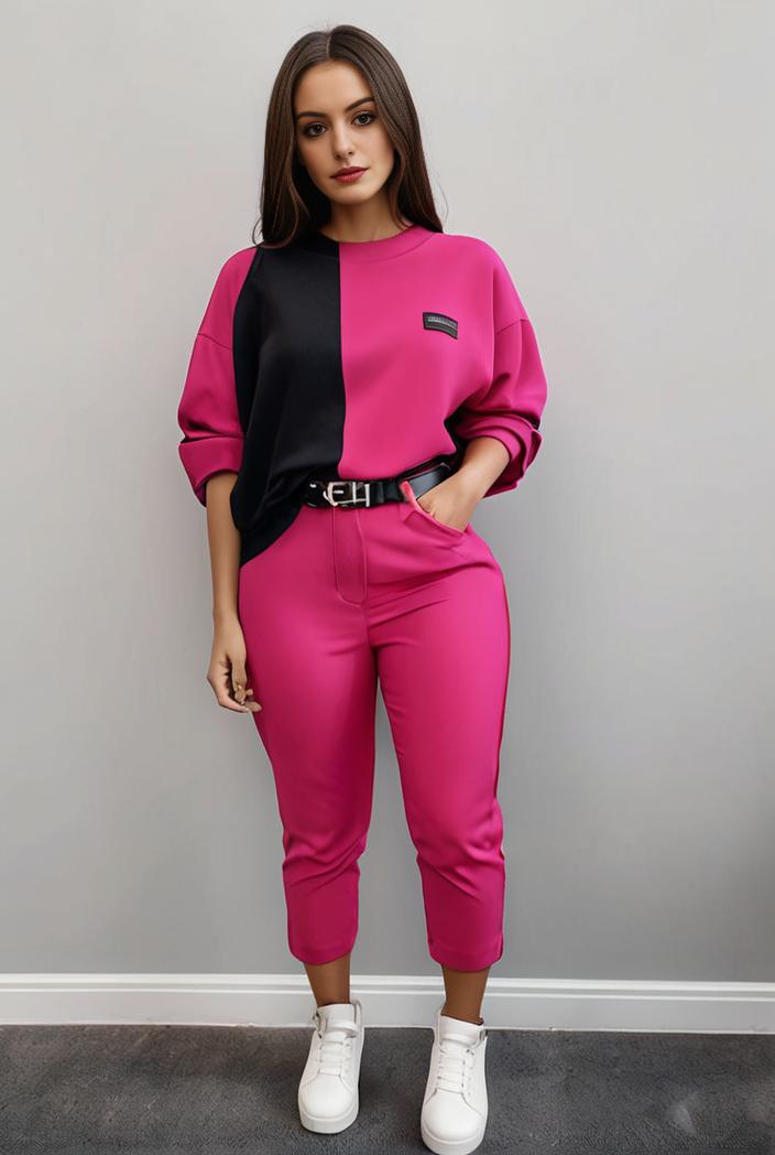 casual drawstring pants and hoodie combo set for women 141845