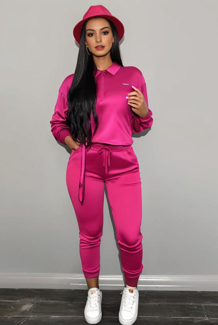 casual drawstring pants and hoodie combo set for women 141846