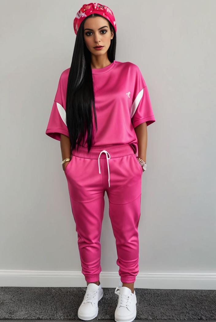 casual drawstring pants and hoodie combo set for women 141848