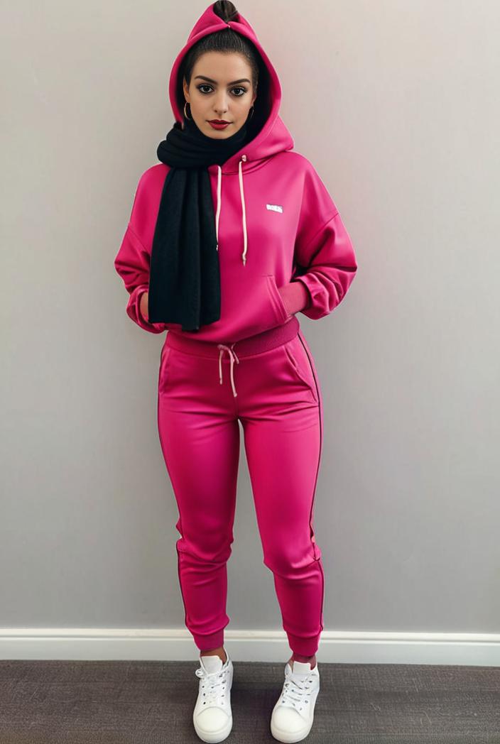 casual drawstring pants and hoodie combo set for women 141850