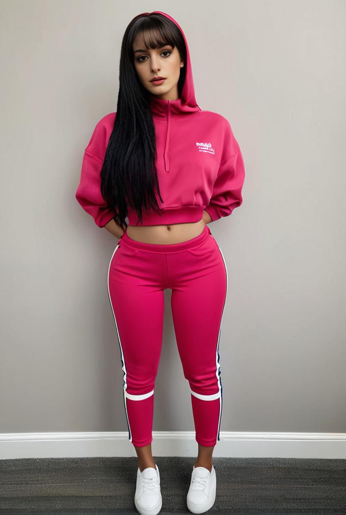 casual drawstring pants and hoodie combo set for women 141851