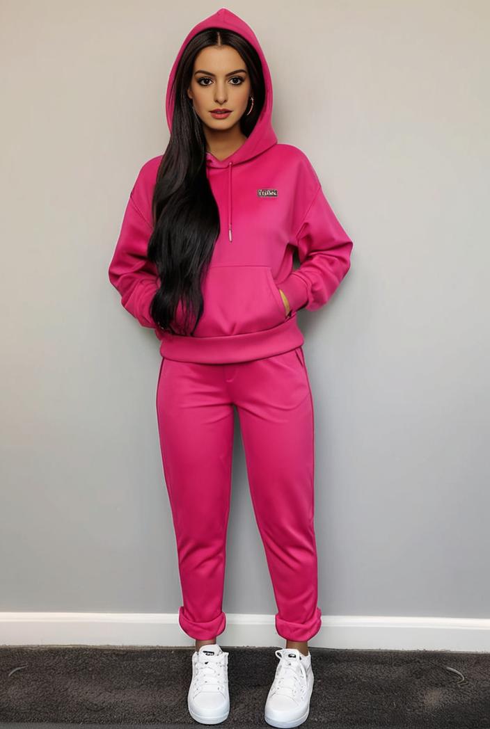 casual drawstring pants and hoodie combo set for women 141852