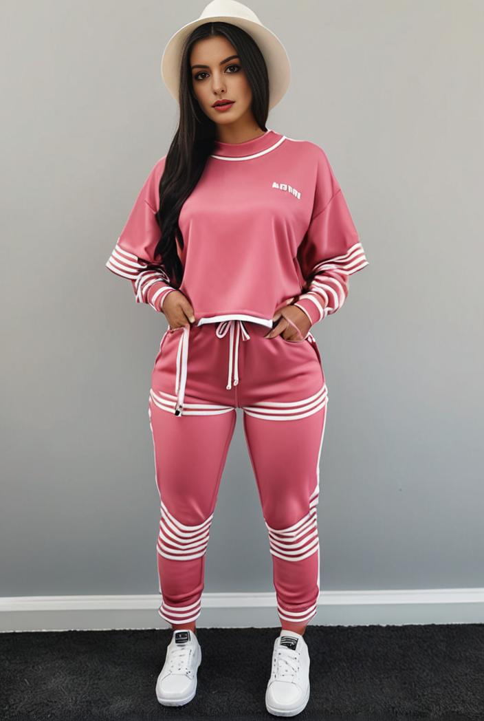 casual drawstring pants and hoodie combo set for women 141854