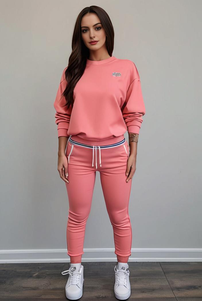 casual drawstring pants and hoodie combo set for women 141855